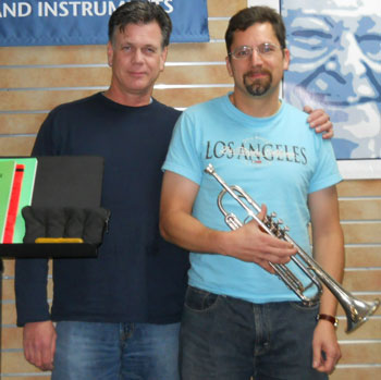 Roger at Washington Music Center with a student