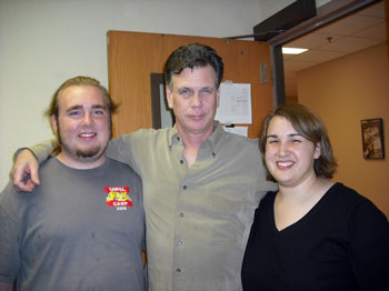 Roger at UMSL with students