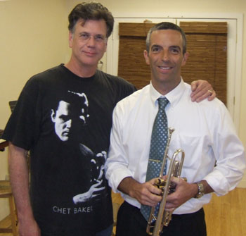 Roger at Michiko's Rehearsal Studio NYC with a student
