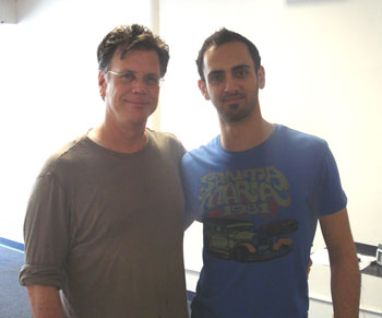 Roger at NYU in NYC with a student