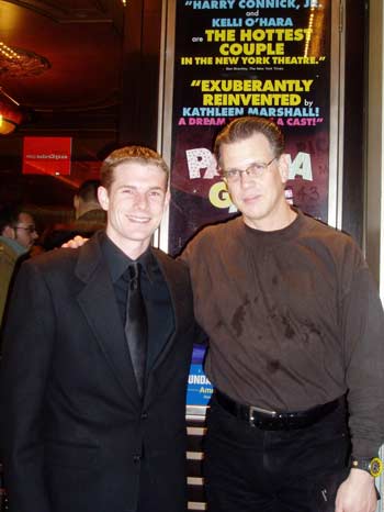Roger at the American Airline Theatre with a student
